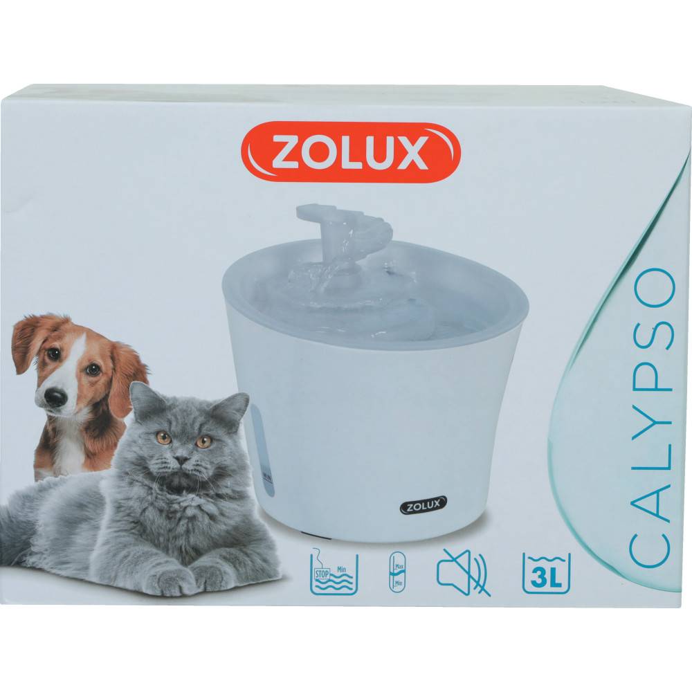 Zolux - Fontaine à eau Calypso 3 litres grise pour chat et chien - Image 4