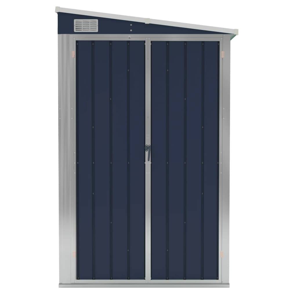 Abri de jardin 1.18m² - Cabane de jardin - Remise de jardin murale Anthracite 118x100x178 cm Acier MAISON CHIC - Image 3