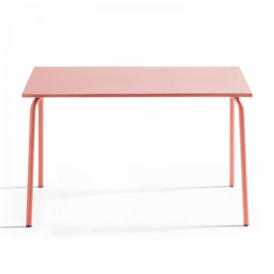 Oviala - Table de jardin en acier 120 x 70 cm argile Palavas - Oviala - Imagen 5