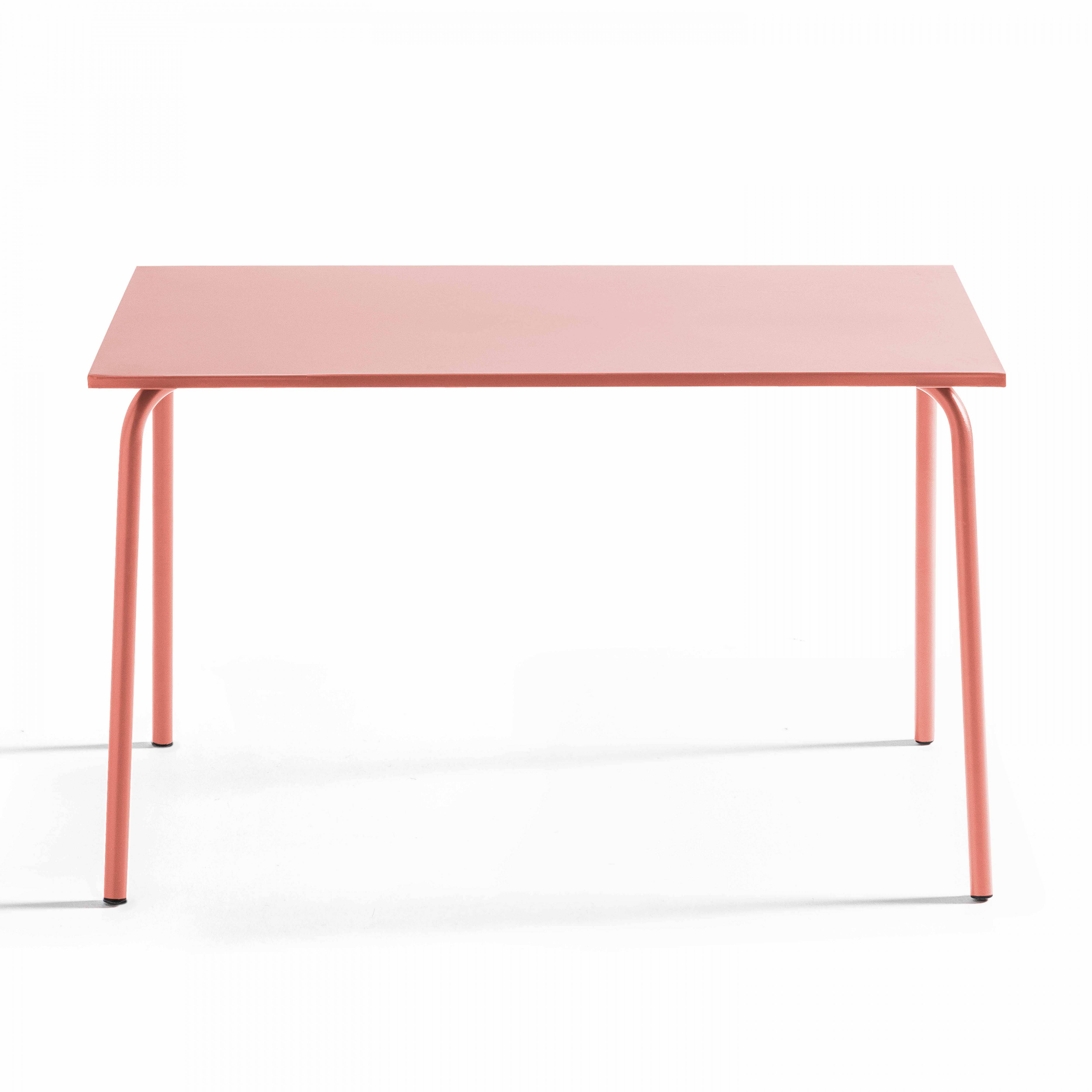 Oviala - Table de jardin en acier 120 x 70 cm argile Palavas - Oviala - Imagen 5