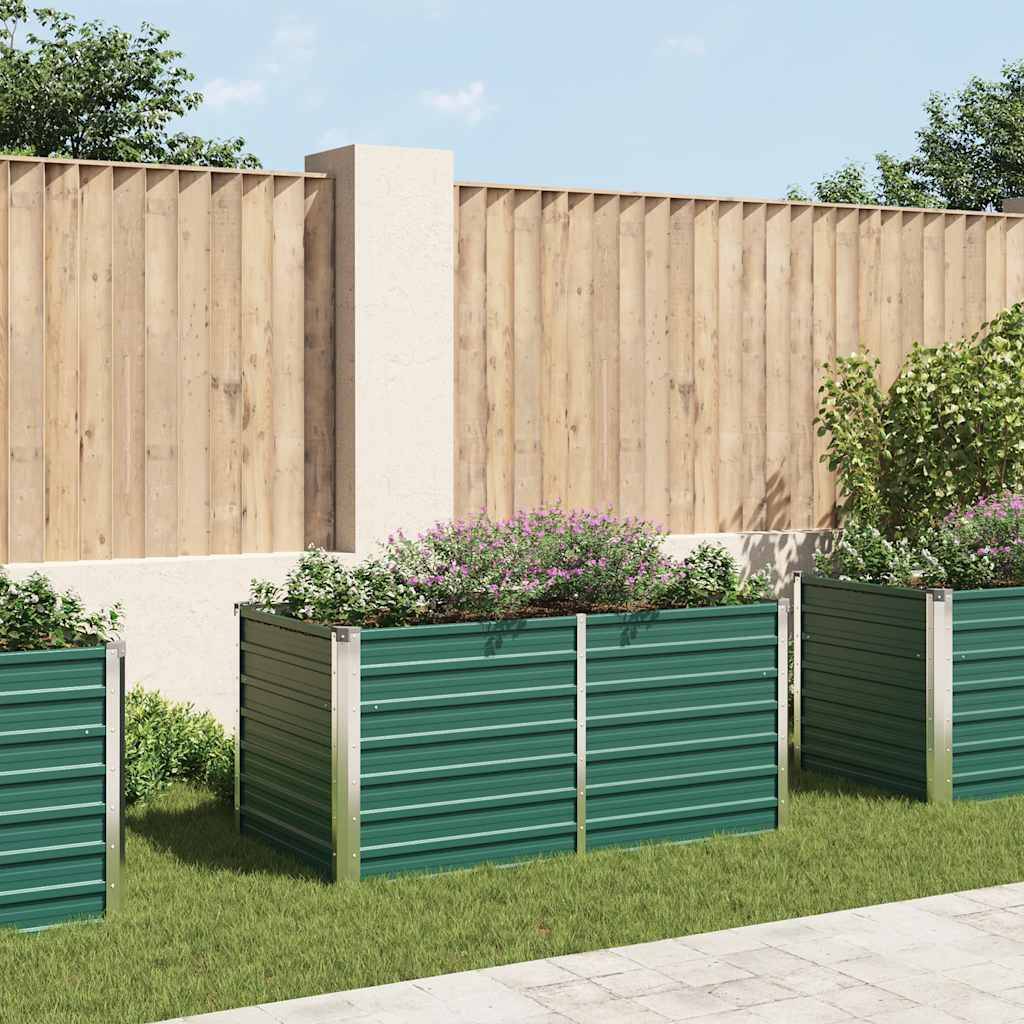 Vidaxl - Jardinière 160 x 80 x 77 cm Acier galvanisé Vert vidaXL 47010 - Imagen 1