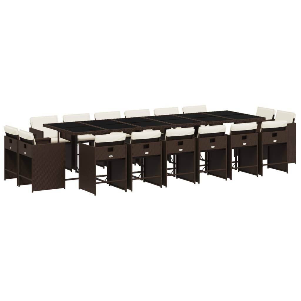 ComfortXL - Salon de Jardin Encastrable 16 Places Marron, Mobilier Gain de Place en Polyrotin avec Coussins – ComfortXL Outdoor Living - Image 2