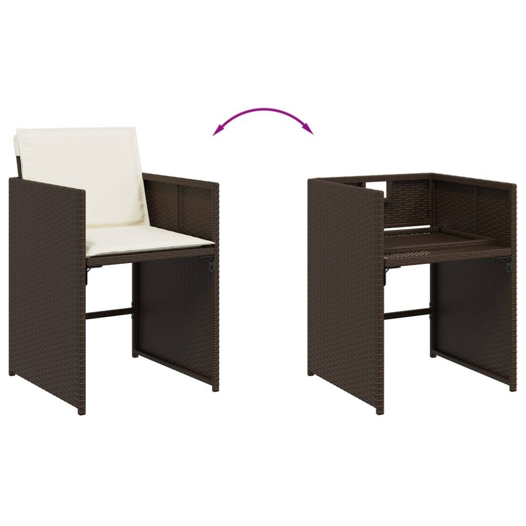 ComfortXL - Salon de Jardin Encastrable 16 Places Marron, Mobilier Gain de Place en Polyrotin avec Coussins – ComfortXL Outdoor Living - Image 7