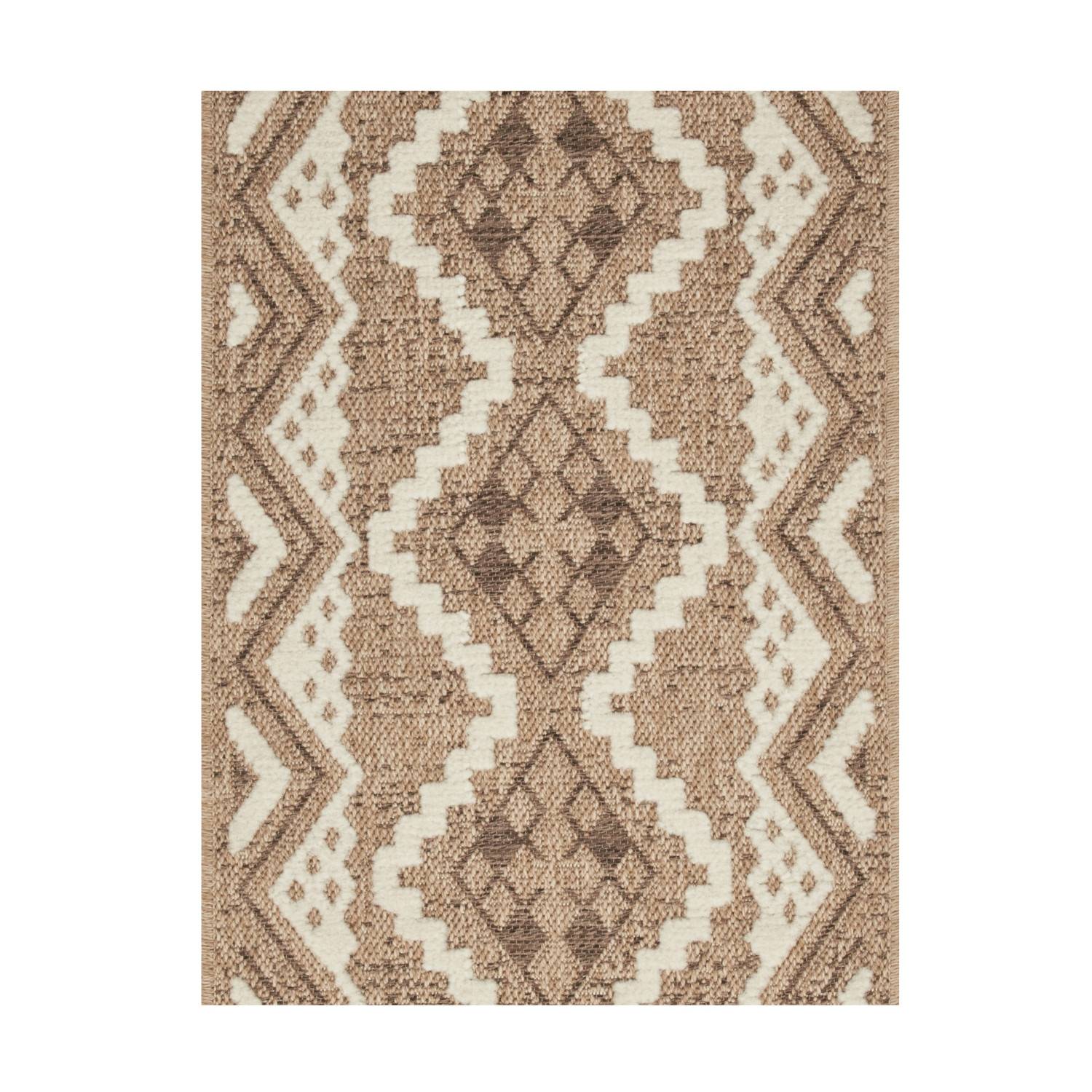 Autre - Tapis intérieur et extérieur en polypropylène marron 200x290cm - Imagen 1