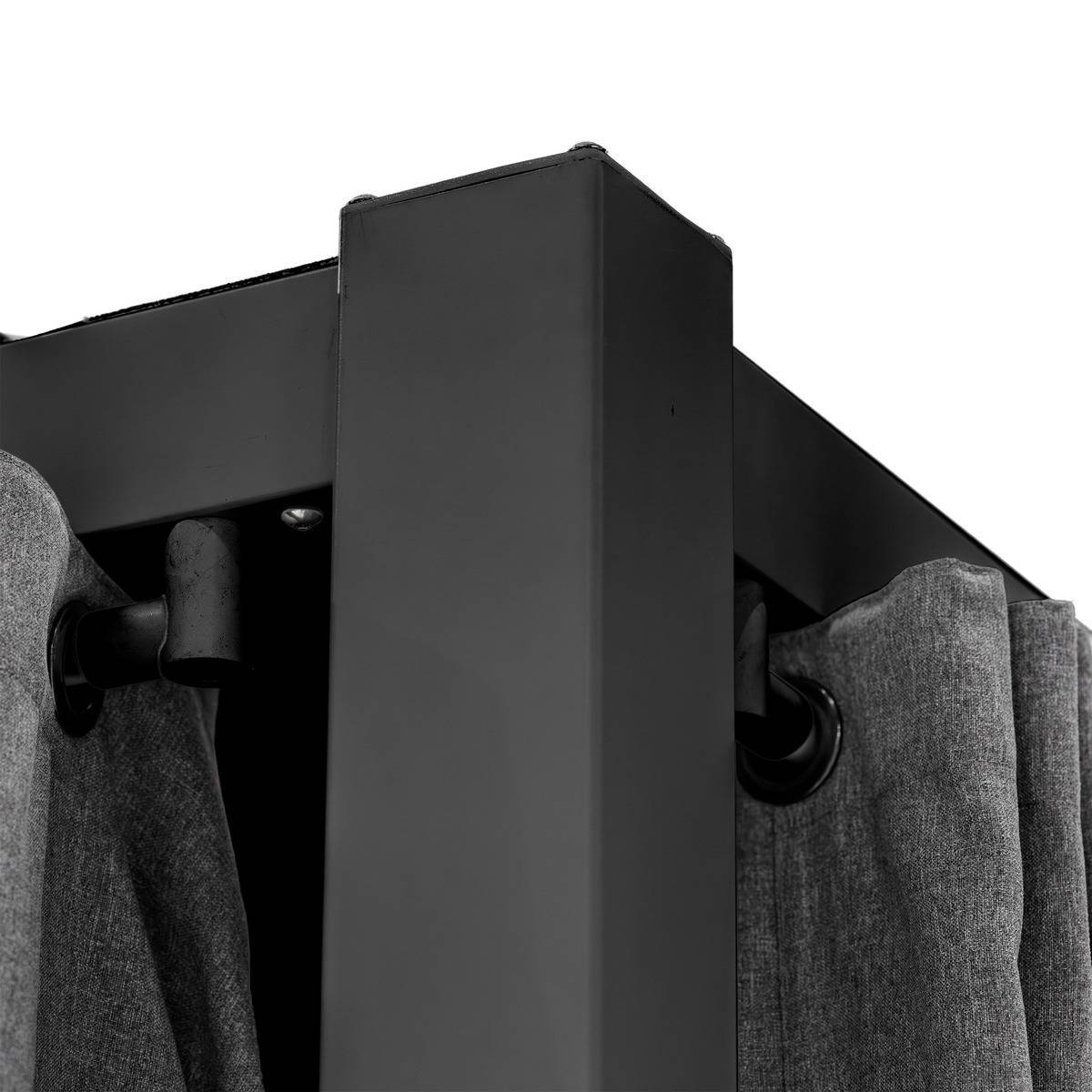 Hesperide - Kit de rideaux et de rails pour tonnelle "Zalya" graphite ardoise Hespéride - Imagen 3