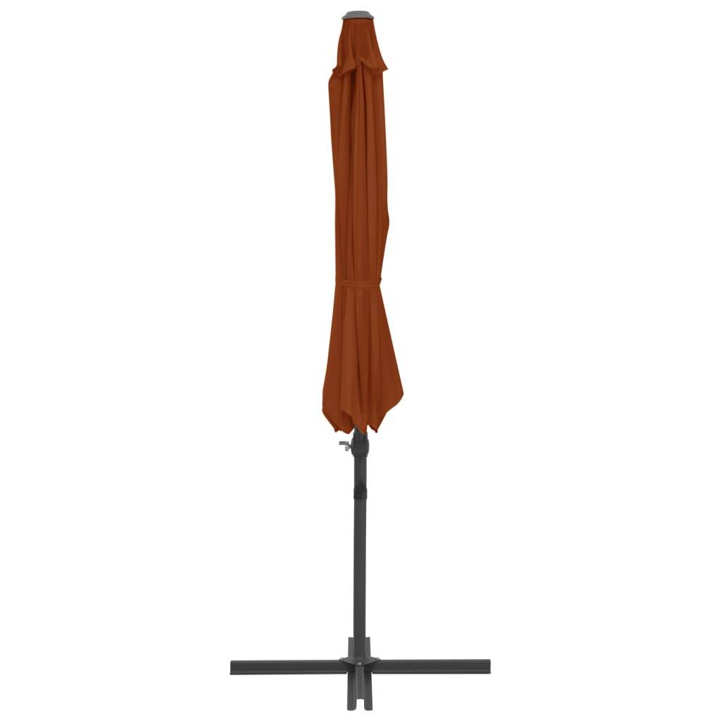 Helloshop26 - Parasol déporté avec mât en acier 300 cm orange - Imagen 4