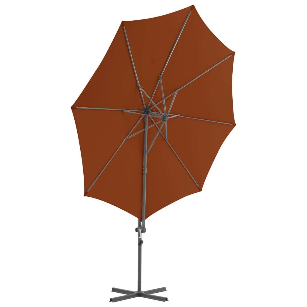 Helloshop26 - Parasol déporté avec mât en acier 300 cm orange - Imagen 3