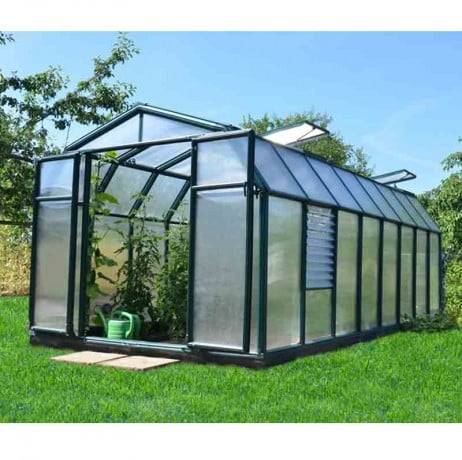 Canopia - Serre de jardin en polycarbonate Rion Hobby Gardener 13,72 m², Ancrage au sol Oui - Image 2