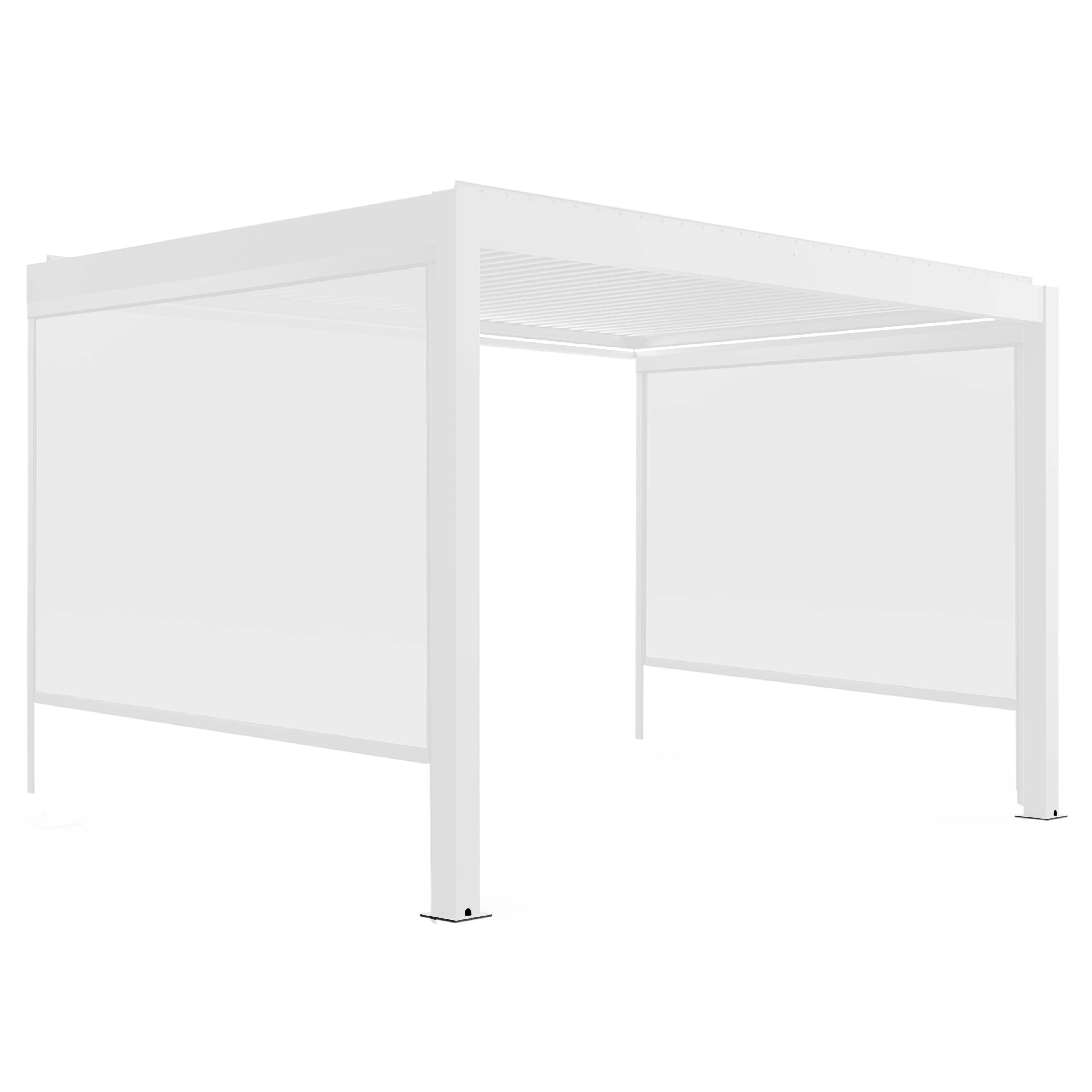 Oviala - Pergola bioclimatique adossée et motorisée éclairée 3x4m et 2 stores - Oviala - Imagen 2