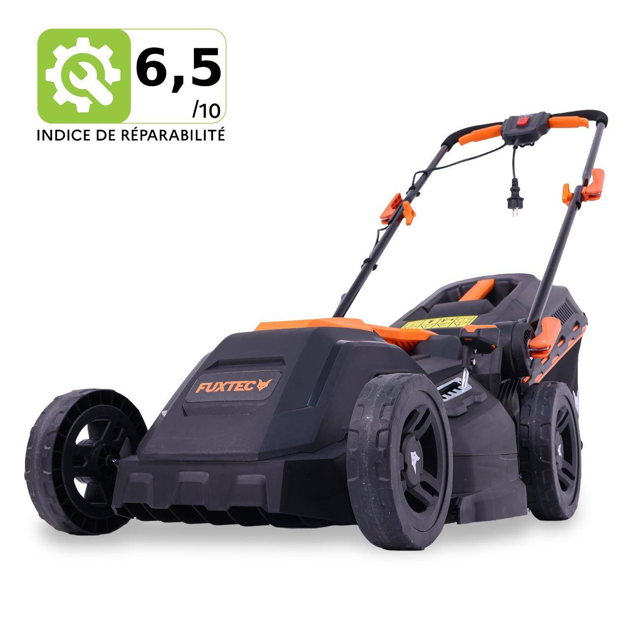 FUXTEC - Tondeuse à Gazon électrique Filaire Poussée - FUXTEC FX-RME38 - 12Kg, Largeur Coupe 38cm, Bac 40L, Hauteur 20mm - 70mm - Image 1