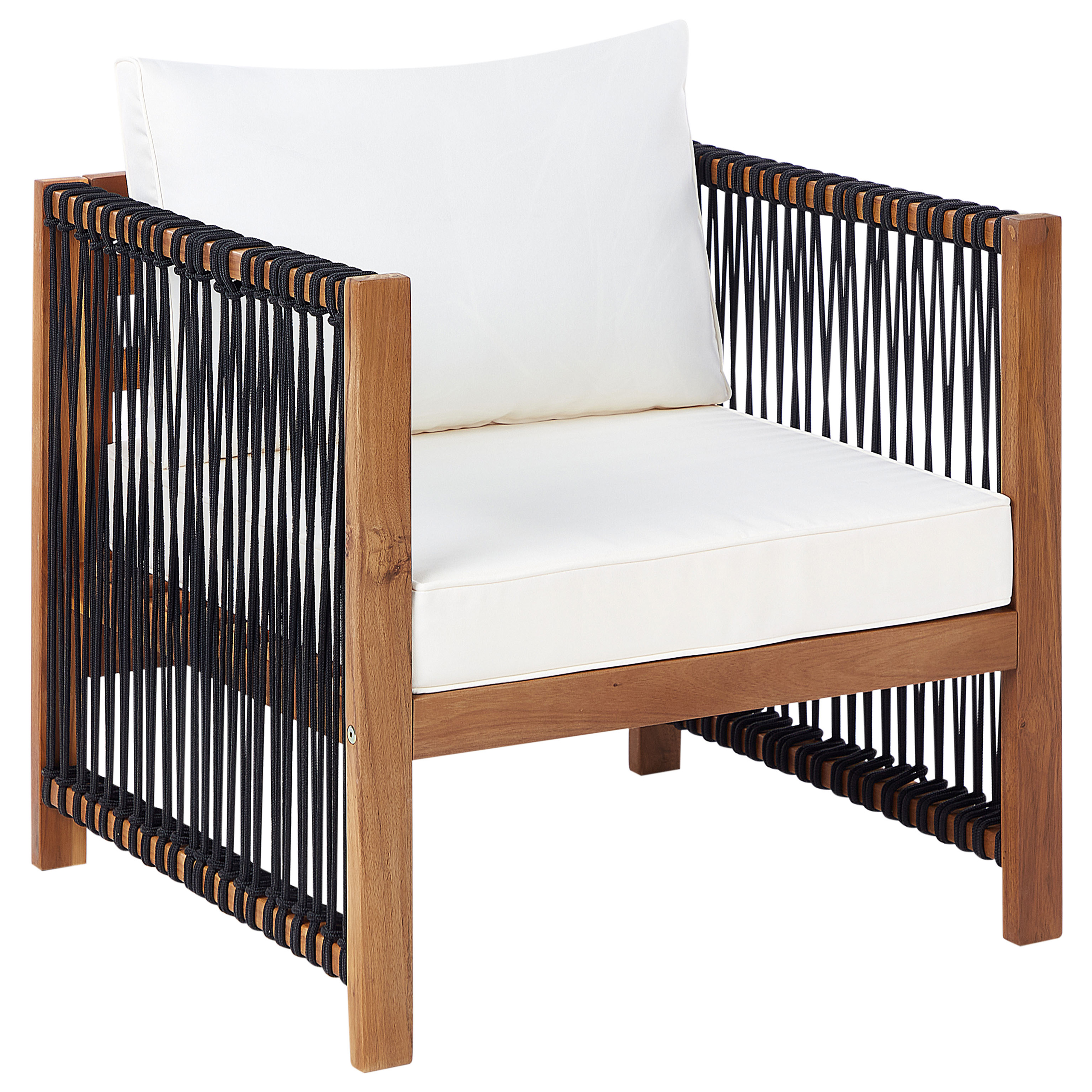 Beliani - Set de jardin, 4 Personnes Acacia Noir ANTRIA - Beliani - Imagen 8
