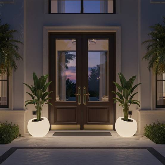 Pot de fleurs lumineux dolce vita 300l - plast'up rotomoulage - Image 4