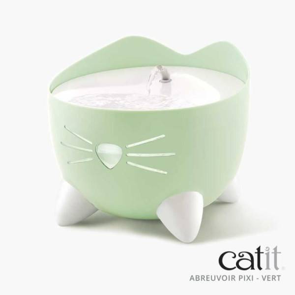 CAT IT Fontaine a eau automatique pour chat - 2,5 L - Vert - Imagen 1