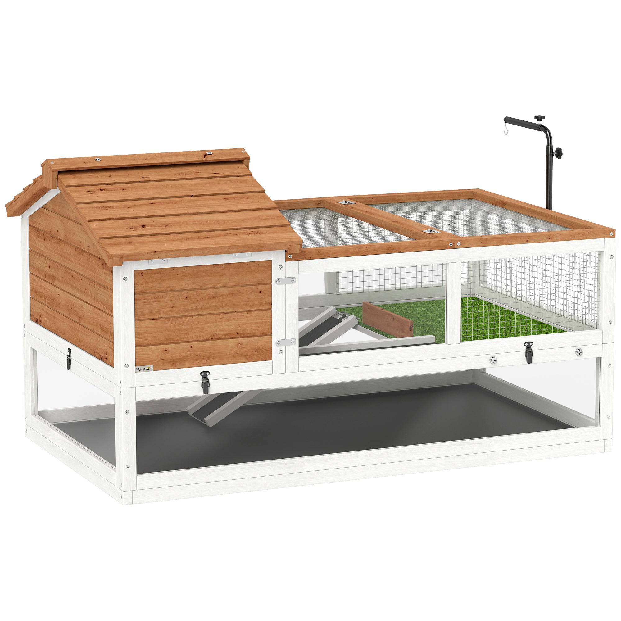 Enclos pour tortues, à deux niveaux, avec support de lampe, pour petits animaux, orange. - Image 2