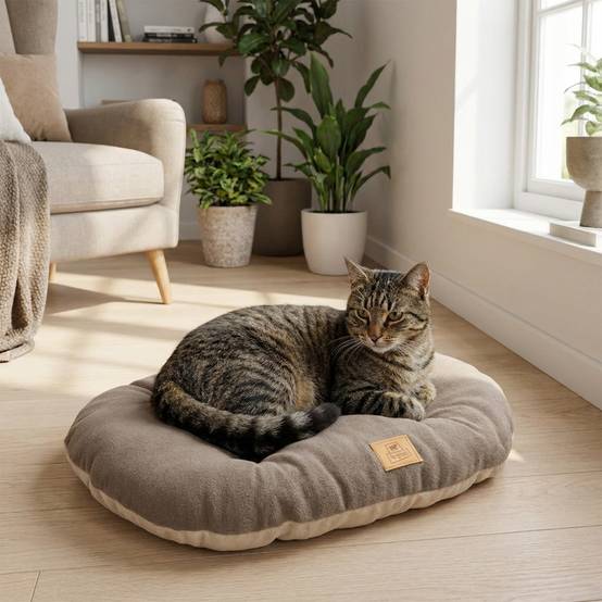 Ferplast - Ferplast Coussin Chien, Tapis Chien RELAX 55/4 MICROFLEECE, Coussin Chat, Lit pour Chiens Chats, Matelas Animaux, Coussin pour Panier Chien et Chat, - Imagen 5