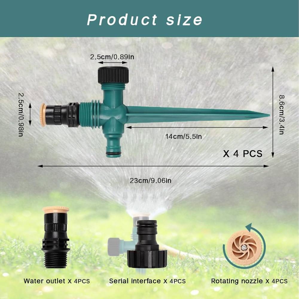 Hélicoptère Arroseur pour Enfants, Arroseur Rotatif pour la Jardin, Pulvérise de l'Eau à 4,5m de haut pour les Jeux d'Été en Plein Air
