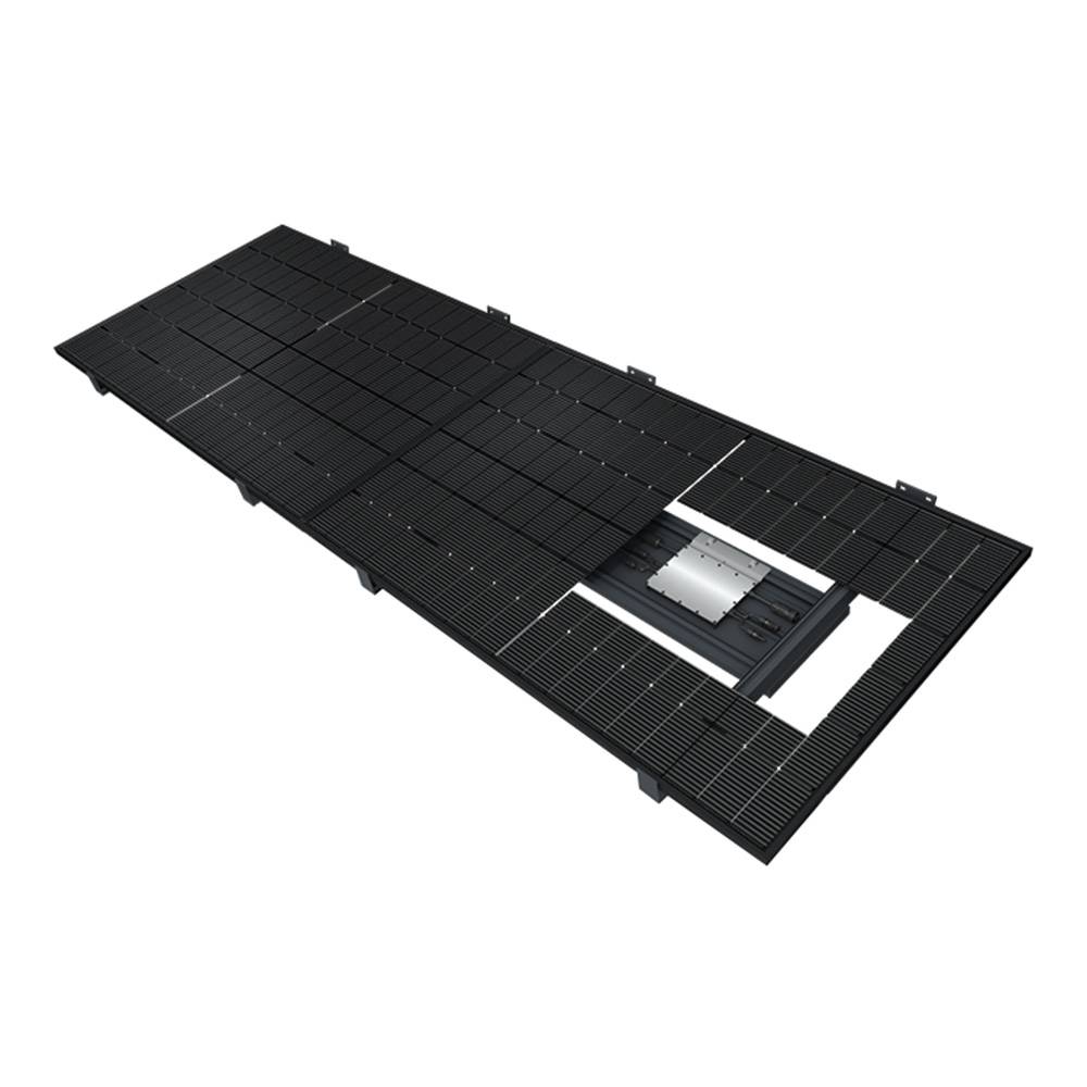 Intersun - Auvent solaire photovoltaïque TOPAZE indépendant 1 panneau (Gris anthracite RAL 7016) - Imagen 3
