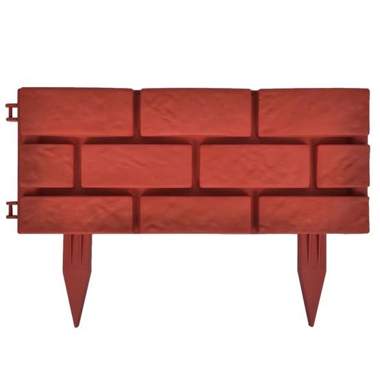 Clôture de jardin - Barrière de jardin - Palissade avec design de briques 11 pcs - MEUBLE PRO - Image 3