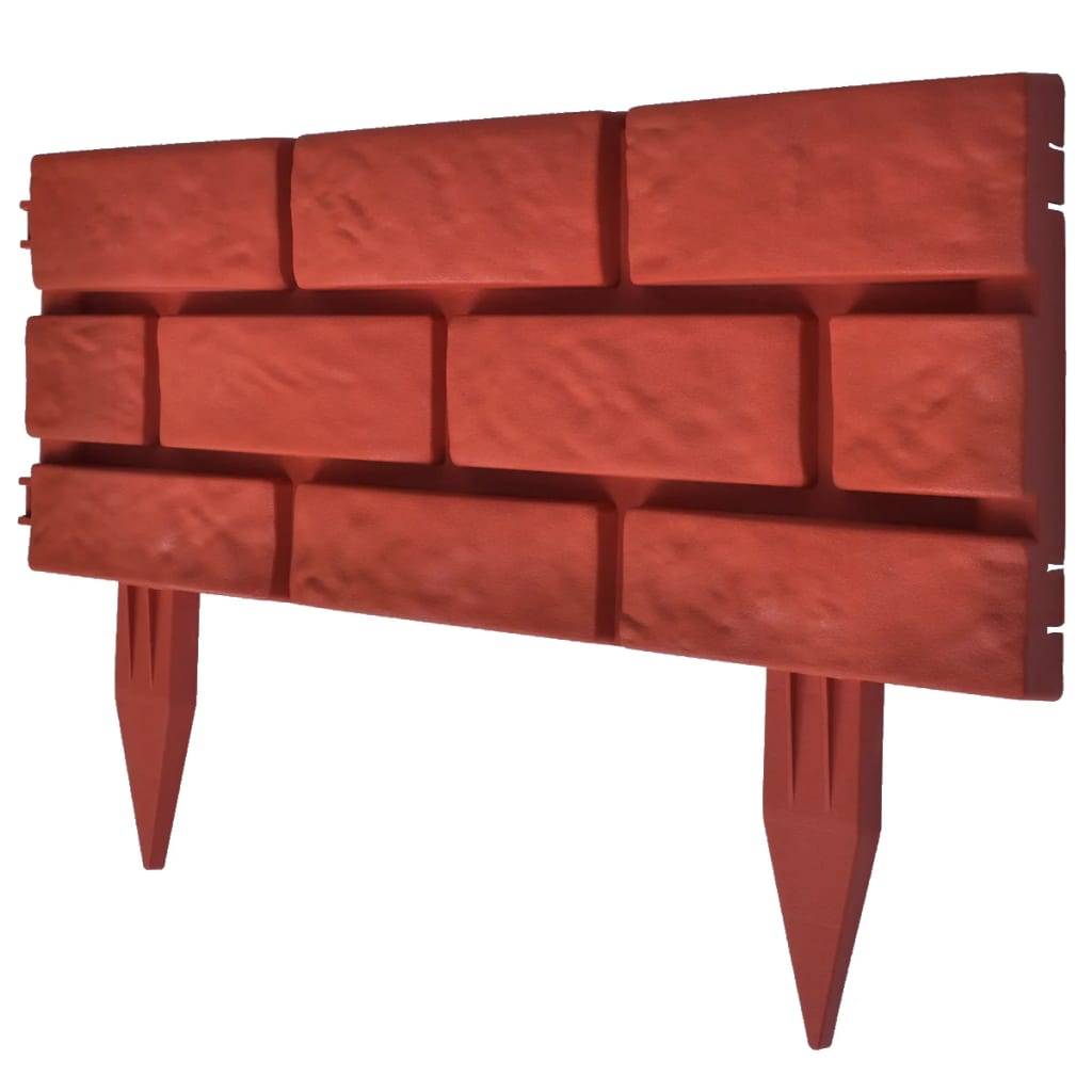 Clôture de jardin - Barrière de jardin - Palissade avec design de briques 11 pcs - MEUBLE PRO - Imagen 1
