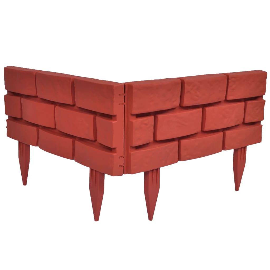 Clôture de jardin - Barrière de jardin - Palissade avec design de briques 11 pcs - MEUBLE PRO - Imagen 6