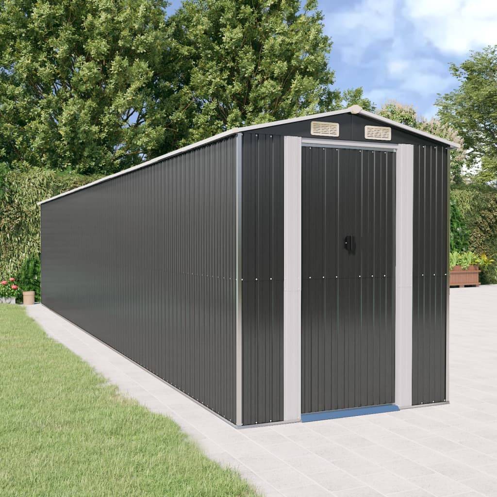 PANGIVO - Abri de jardin avec porte coulissante - Acier galvanisé - Anthracite - Surface au sol 19,6m² - PANGIVO - Image 2