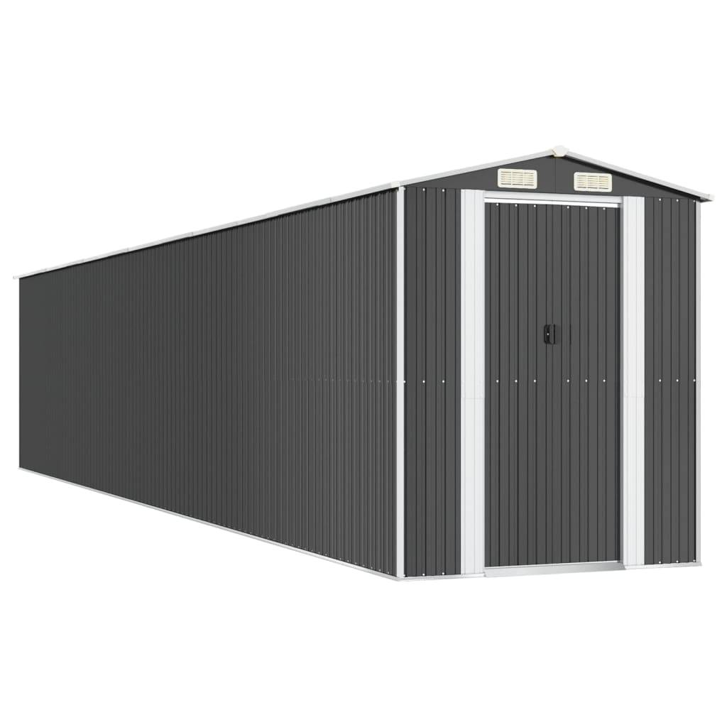 PANGIVO - Abri de jardin avec porte coulissante - Acier galvanisé - Anthracite - Surface au sol 19,6m² - PANGIVO - Image 1