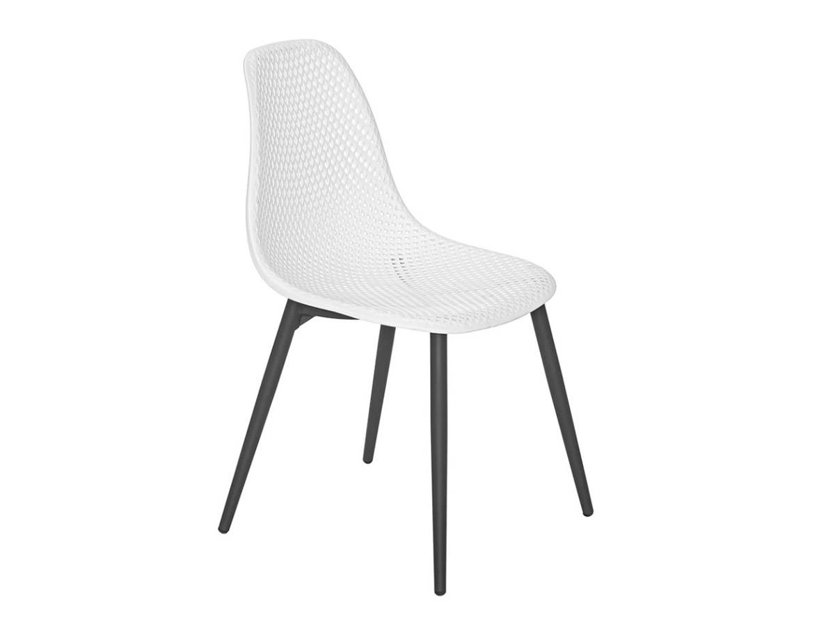 Table de jardin rectangulaire en aluminium blanc Corfou avec 4 chaises Malte - 4 places - Jardiline - Imagen 8