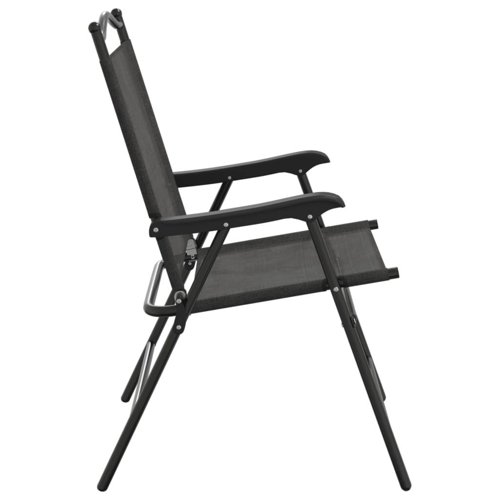 PANGIVO - Chaises de jardin pliables gris mélangé textilène et acier 57,5 x 61 x 95 cm - PANGIVO - Image 6
