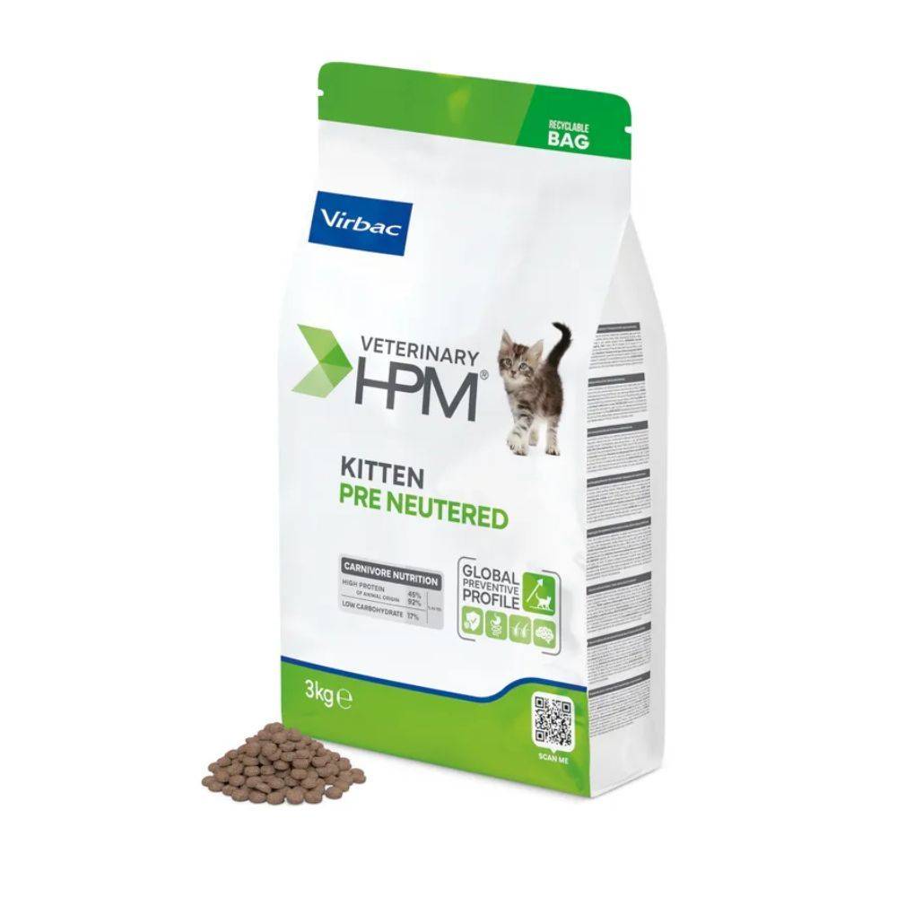 Croquettes Chat Veterinary HPM Cat Kitten Pre Neutered - Virbac 400 g - Imagen 2