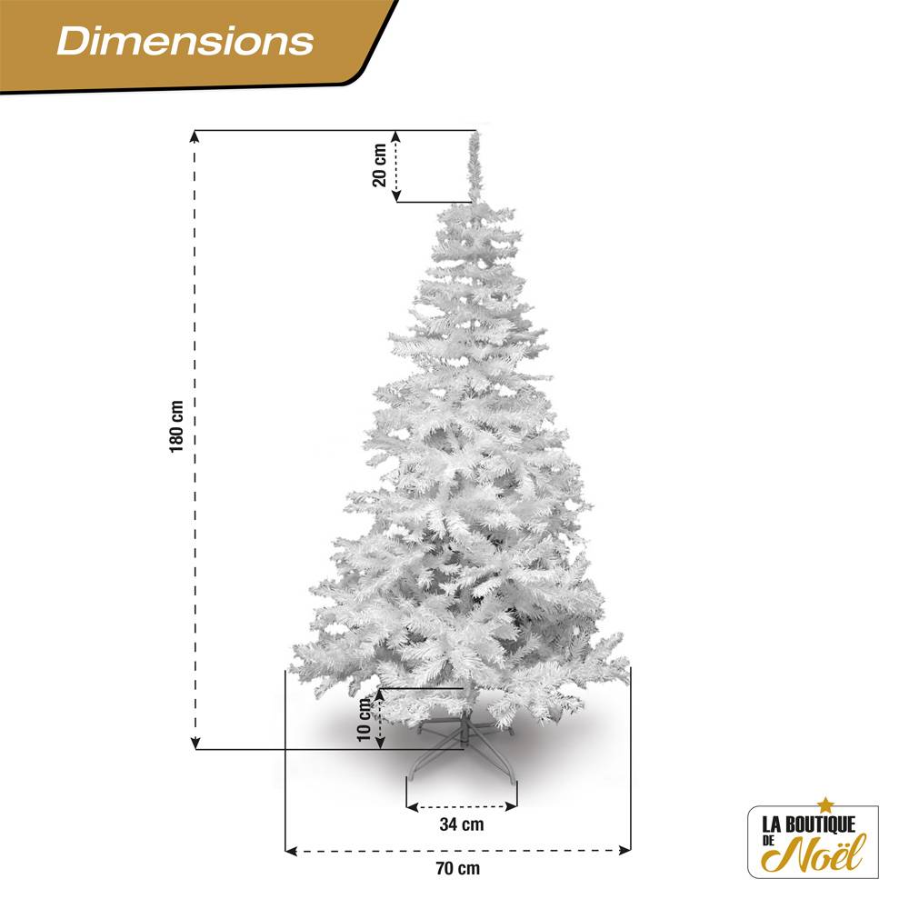 Sapin de Noël artificiel tradition et qualité - Arbre pour décoration de Noël avec support - Imagen 6