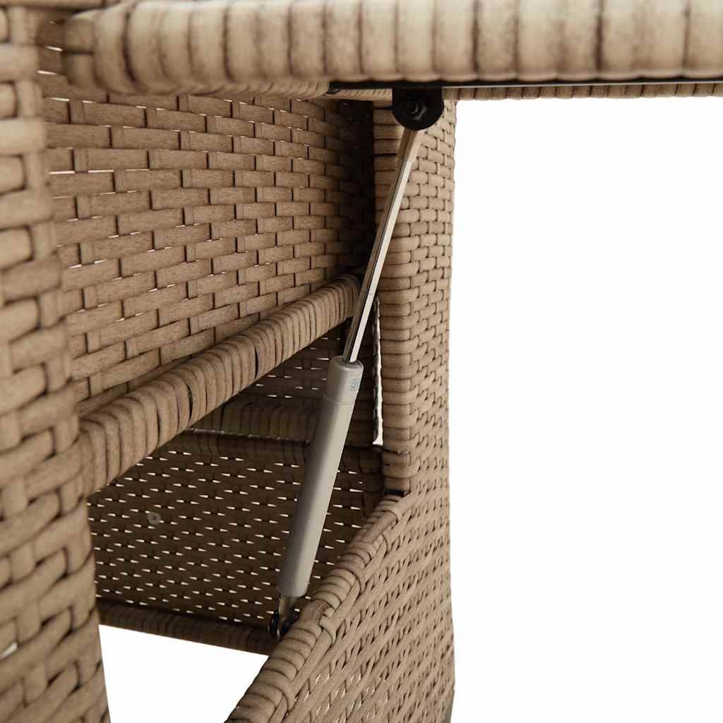 Prolenta Premium - Chaises de jardin rotin beige  65 x 58 x 94 cm  - Prolenta premium p398.2 - Image 9