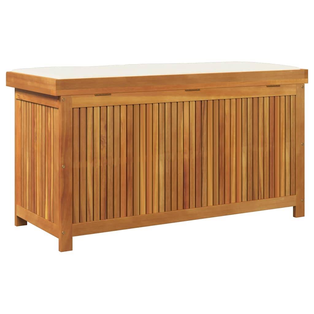 ComfortXL - Coffre de Rangement Banc Bois d'Acacia avec Coussin Imperméable pour Mobilier de Jardin Brun 113x50x60.5 cm – ComfortXL Outdoor Living - Image 7