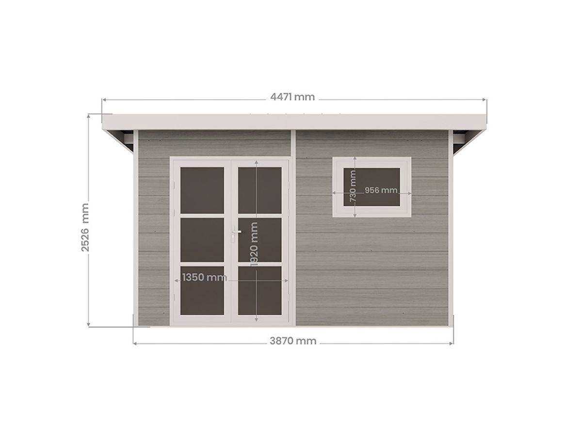 Direct Abris - Abri de Jardin Composite ALMA - 15m2 Gris clair - Cabane de Jardin - Image 6