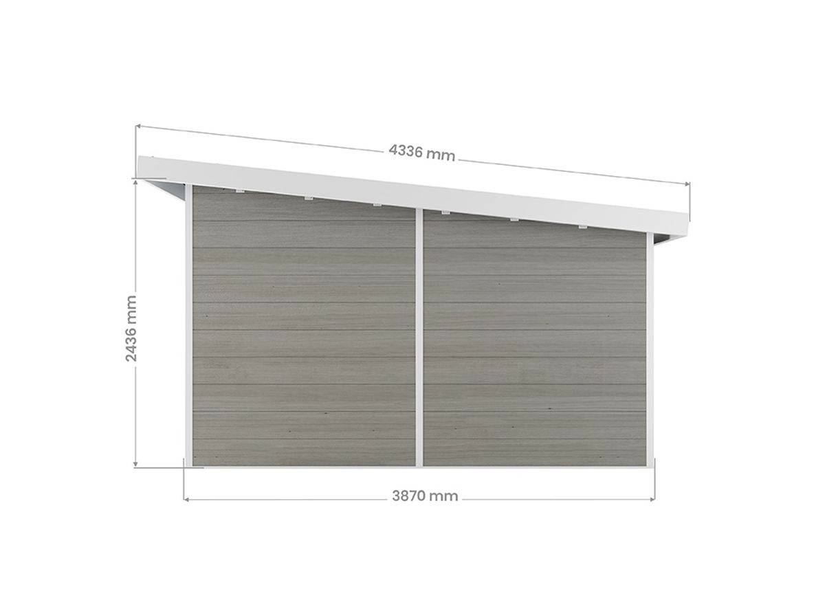 Direct Abris - Abri de Jardin Composite ALMA - 15m2 Gris clair - Cabane de Jardin - Image 7
