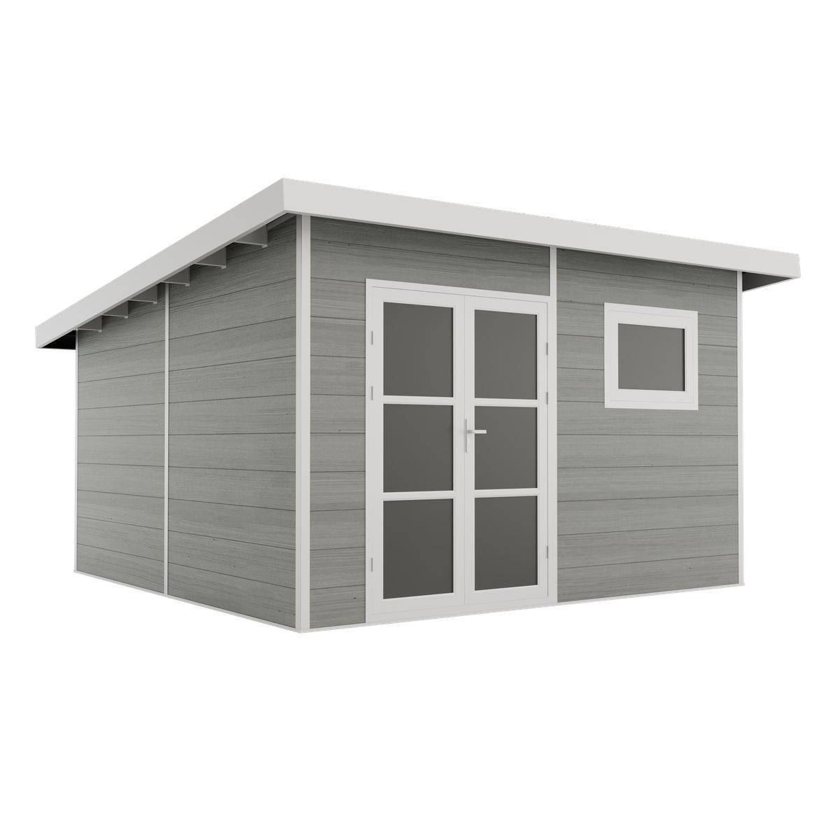 Direct Abris - Abri de Jardin Composite ALMA - 15m2 Gris clair - Cabane de Jardin - Image 3