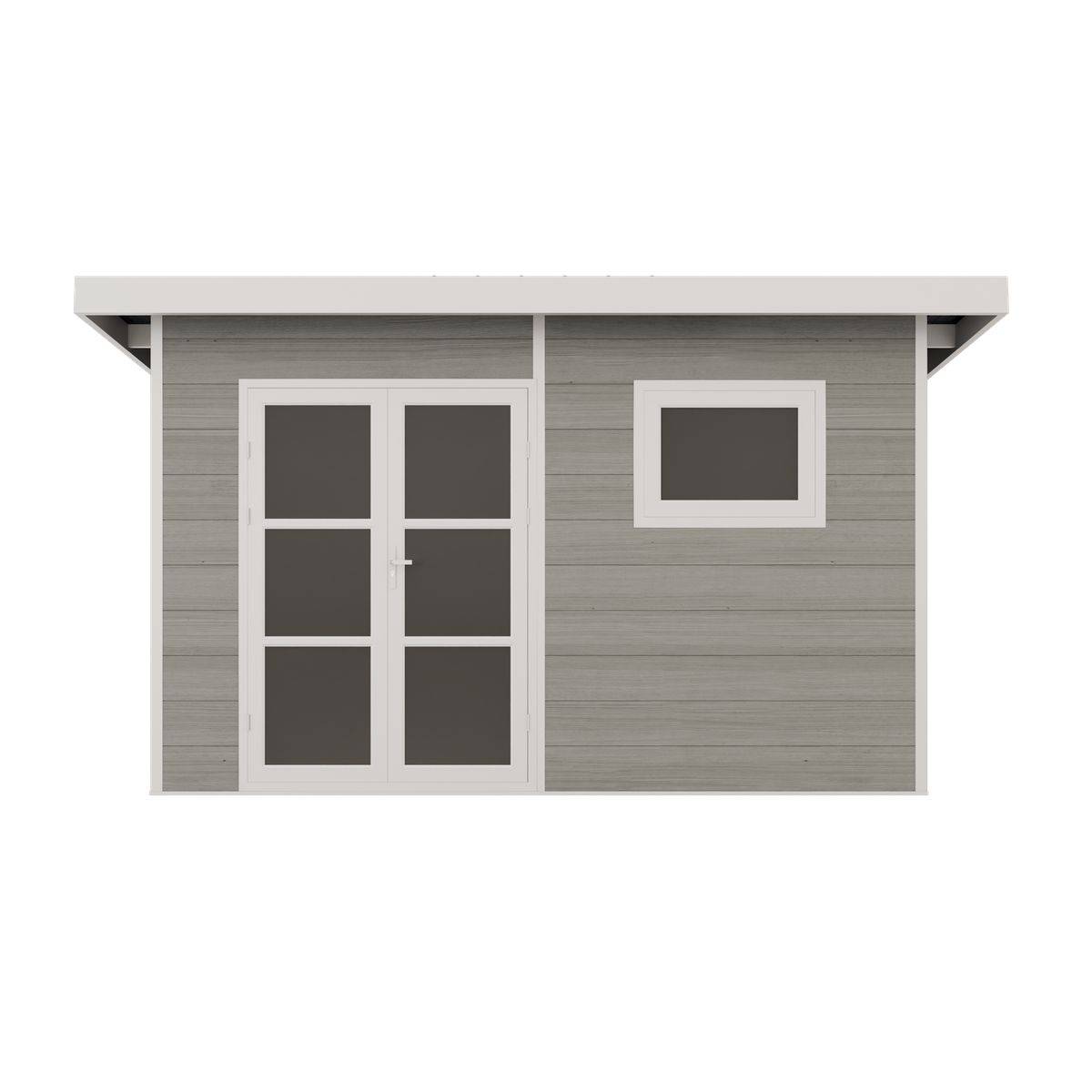 Direct Abris - Abri de Jardin Composite ALMA - 15m2 Gris clair - Cabane de Jardin - Image 4