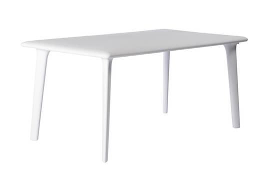 Table rectangulaire extérieur 160x90 blanc DESSA Resol - Image 1
