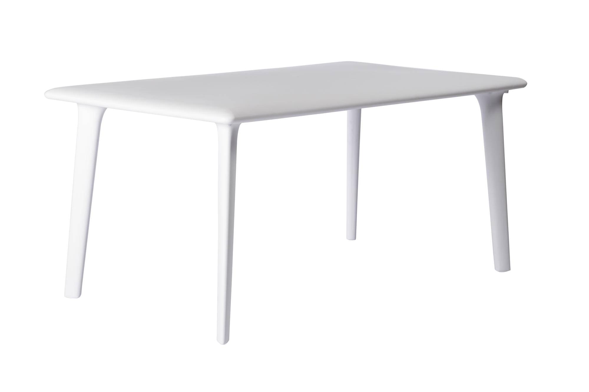 Table rectangulaire extérieur 160x90 blanc DESSA Resol - Image 1