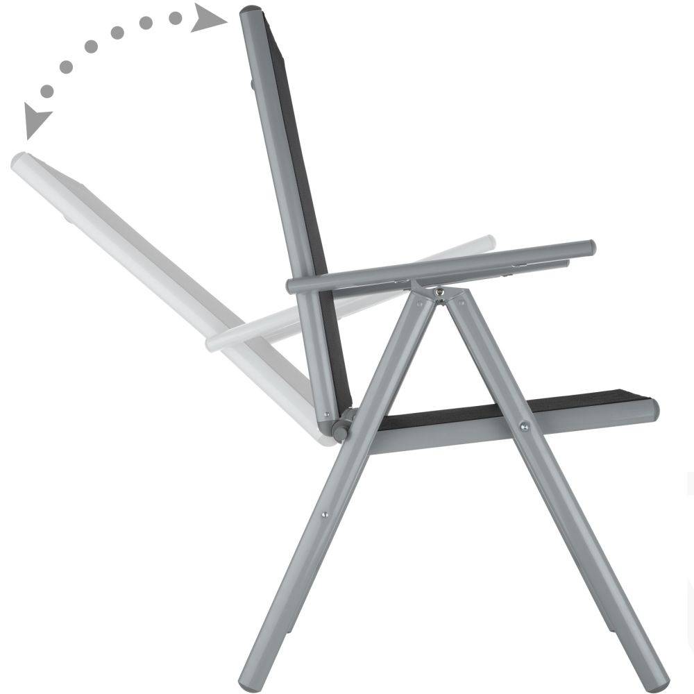 Helloshop26 - Salon de jardin aluminium 6 places gris clair - Imagen 4
