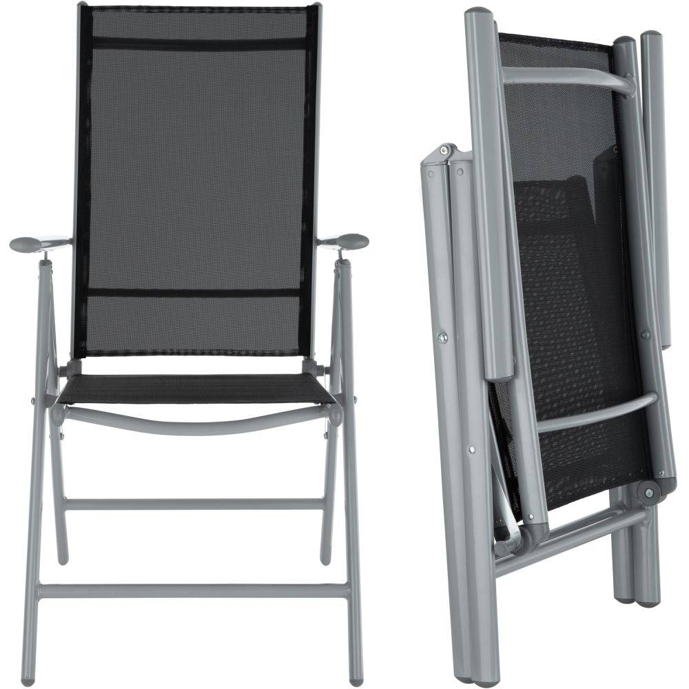 Helloshop26 - Salon de jardin aluminium 6 places gris clair - Imagen 5