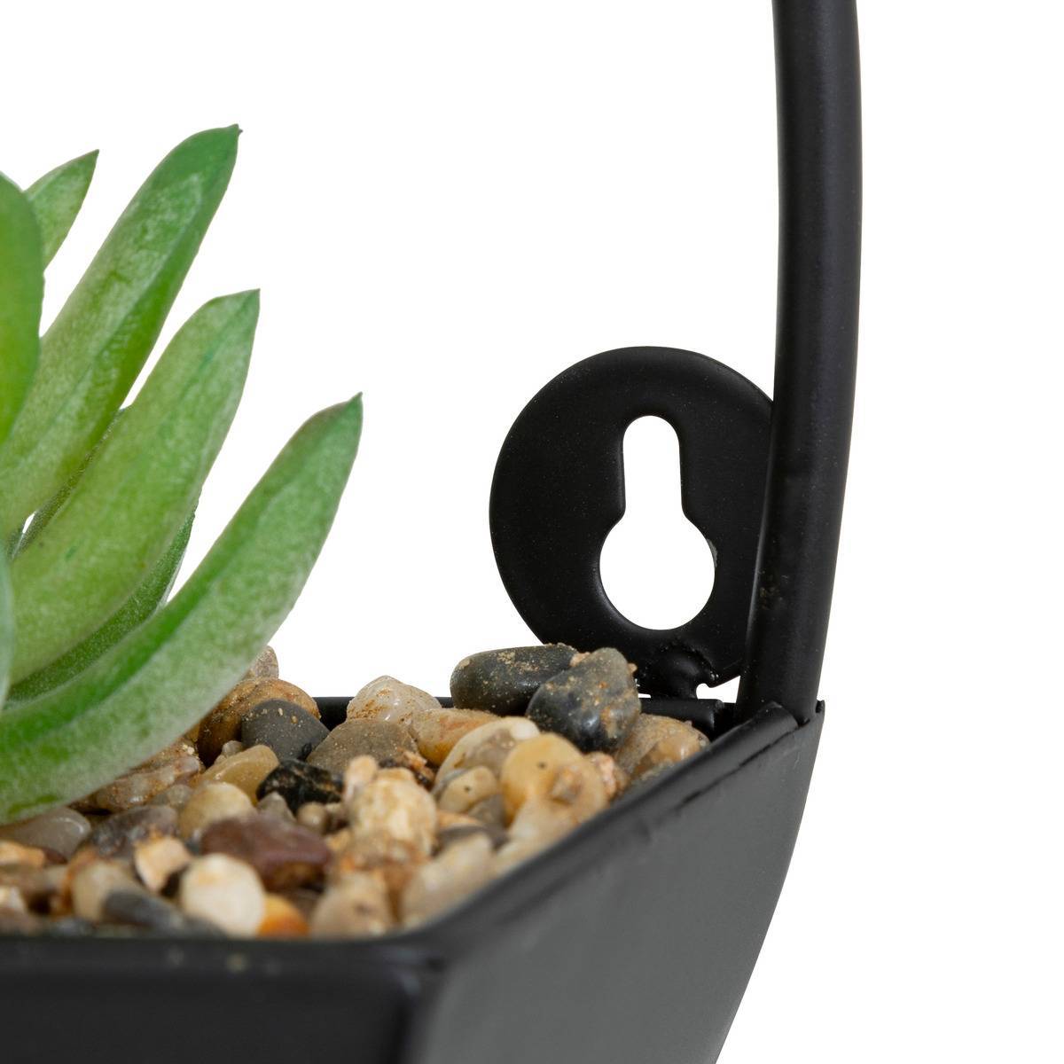 Atmosphera - Plante artificielle suspendue Imy pot métal noir H41cm - Atmosphera Créateur d'intérieur - Imagen 5
