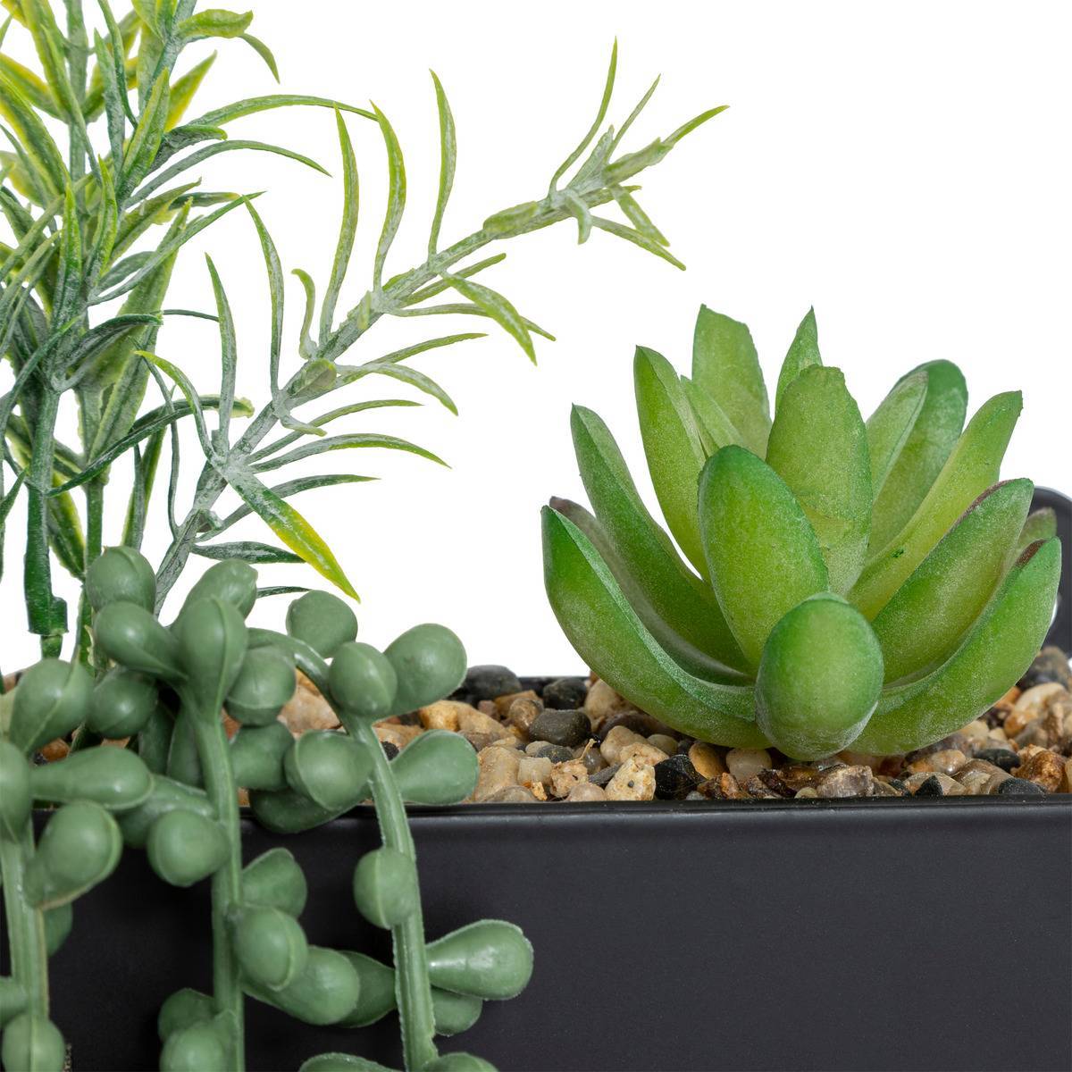 Atmosphera - Plante artificielle suspendue Imy pot métal noir H41cm - Atmosphera Créateur d'intérieur - Imagen 3