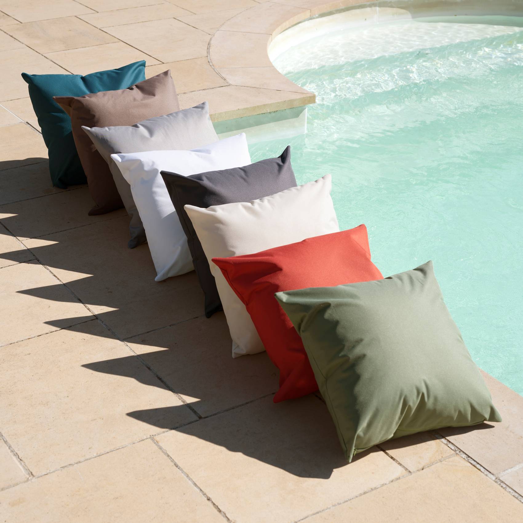 Home Maison - Coussin extérieur imperméable et déhoussable MINORQUE - HOME MAISON - Polyester - Noir - Imagen 3