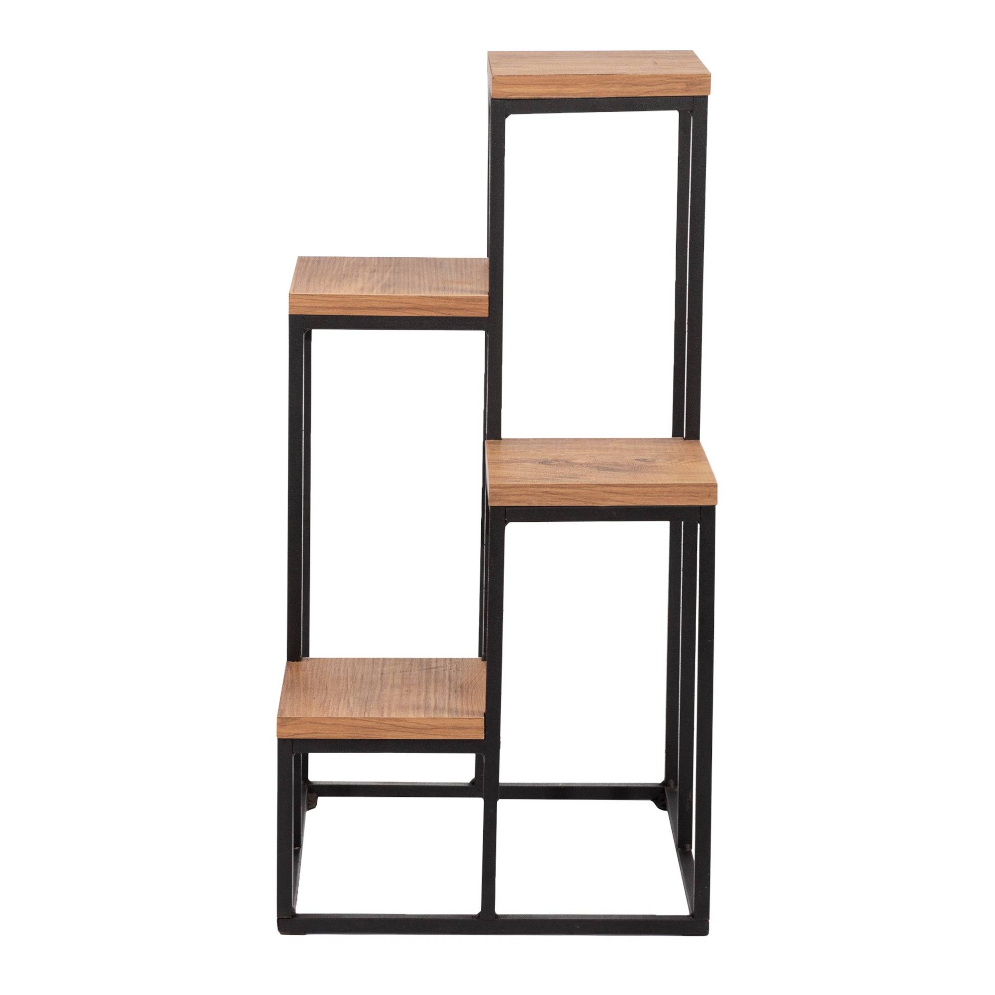 Helloshop26 - Étagère à plantes 4 niveaux noir effet bois - Imagen 3