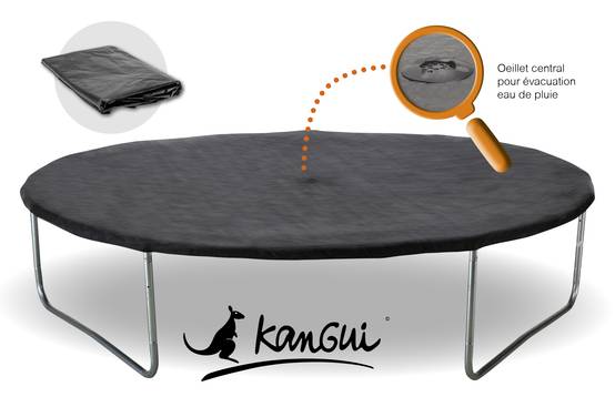 Kangui - Trampoline rond Ø 430cm avec filet, échelle, bâche et kit ancrage - RALLI 430 Kangui - Image 10