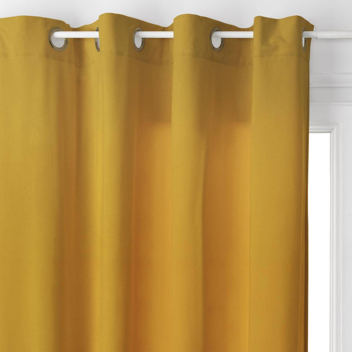 Atmosphera - Rideau "Lilou" jaune 140x260cm - Atmosphera Créateur d'intérieur - Imagen 2