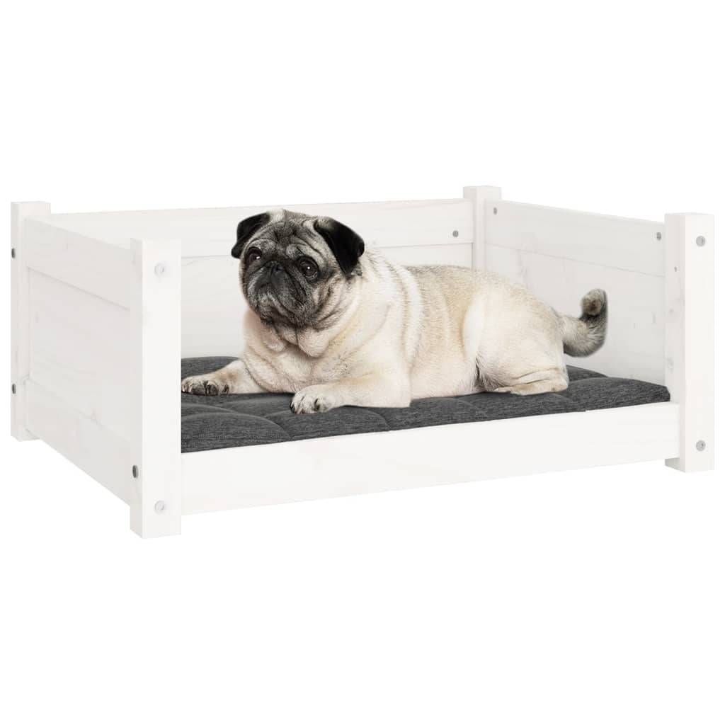 Vidaxl - Panier pour chien Blanc 65,5 x 50,5 x 28 cm Bois de pin massif vidaXL 821448 - Imagen 5