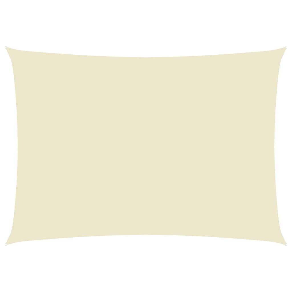 Helloshop26 - Voile toile d'ombrage parasol tissu oxford rectangulaire 5 x 7 m crème - Imagen 1