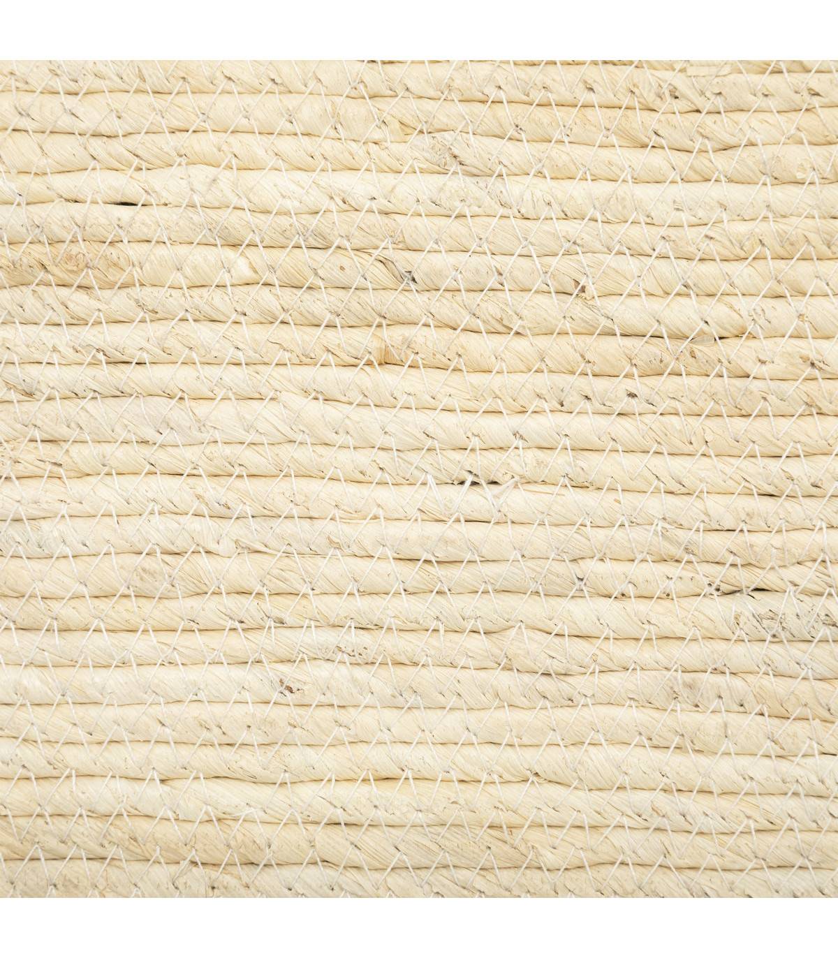 Lot de 2 Paniers de rangement tressés Beige - Imagen 2