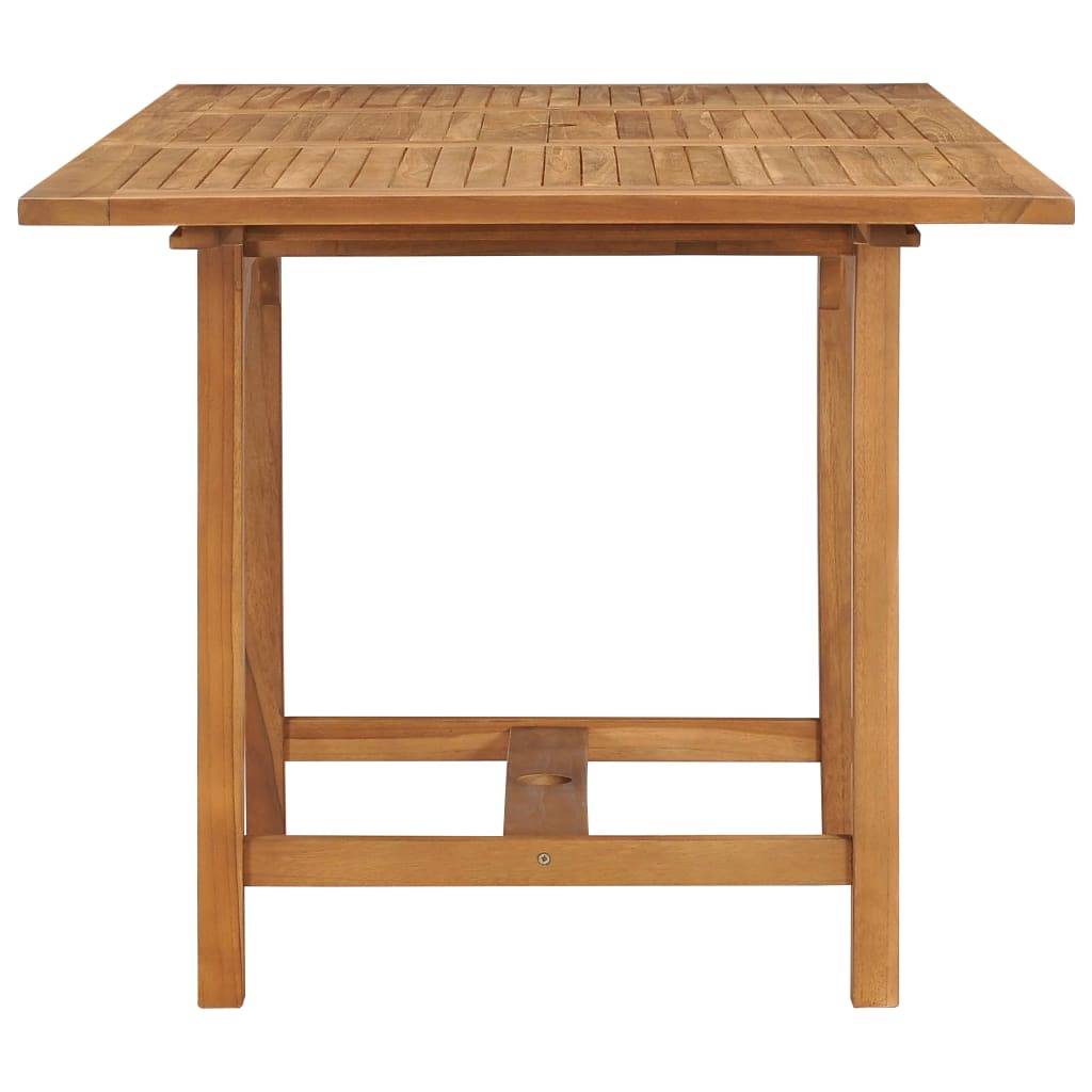 Table extensible de jardin Teck solide 110-160 x 80 x 75 cm - PANGIVO - Image 6